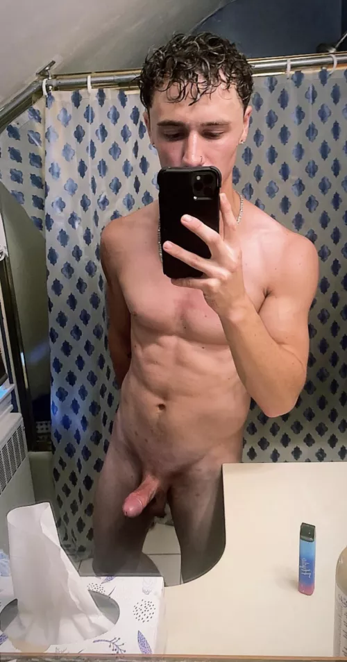 fresh out the shower 😁 should i put clothes on or stay nude 🤷🏻‍♂️