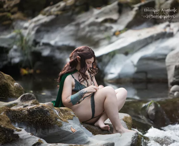 had fun playing dress up in the forest, I assure I'm emo underneath the wig. 😭