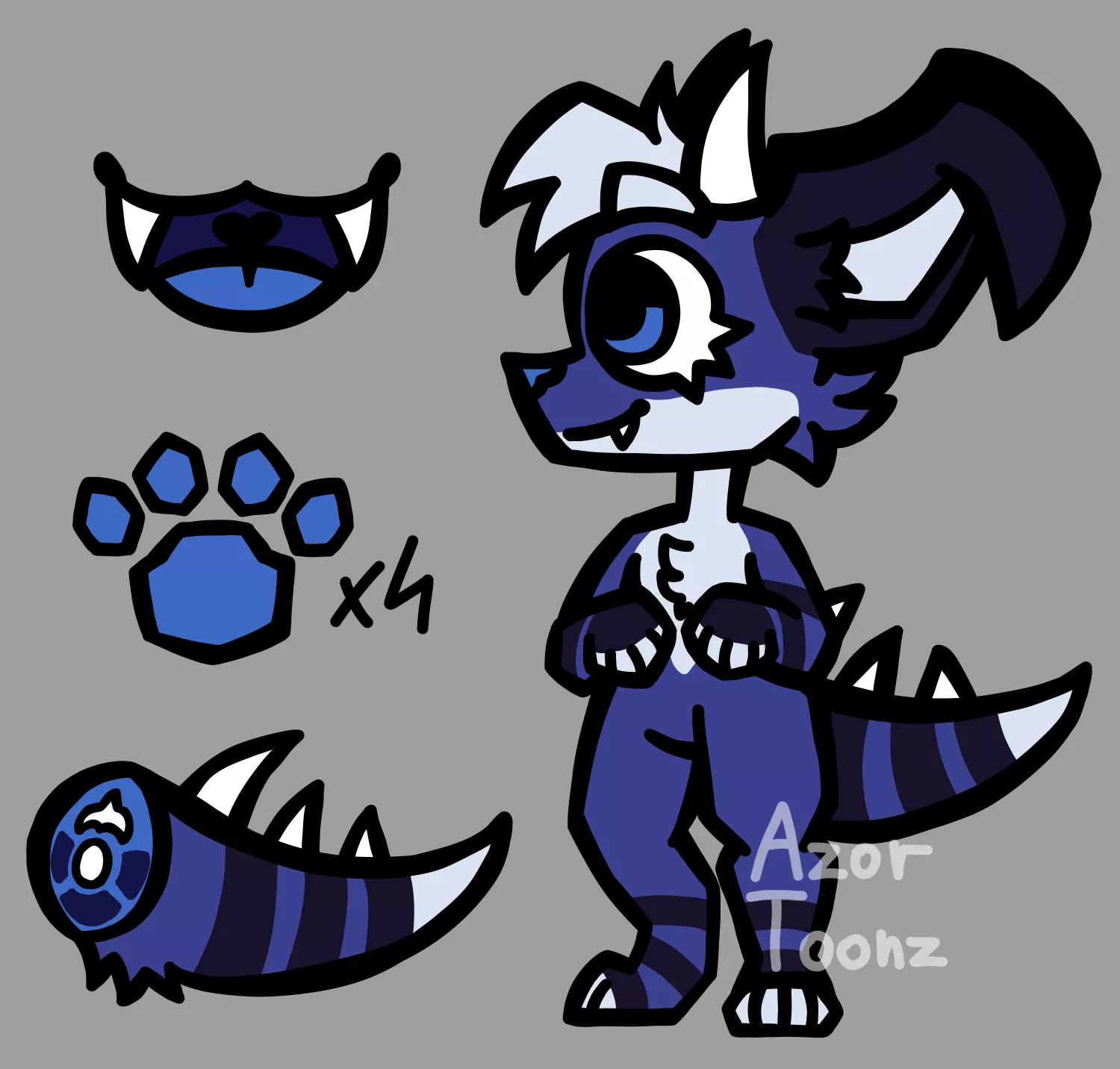 i'm finally doing something about my fursona mascot thing, i just wanna know yours guys toughts(btw they are a dinodog)[art by me]