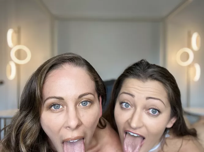 Your morning pov when you wake up and your step mom and her best friend already sucking your cock