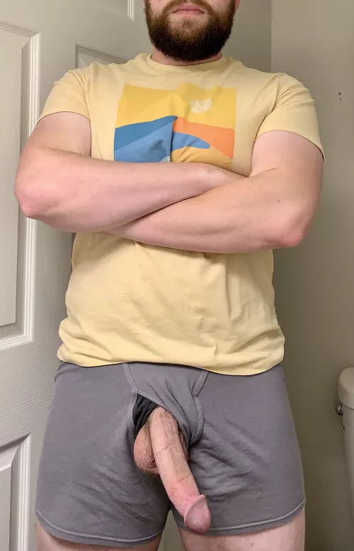 Love getting off work and taking the pants off.