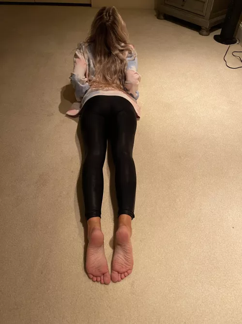 Preparing to play but first yoga