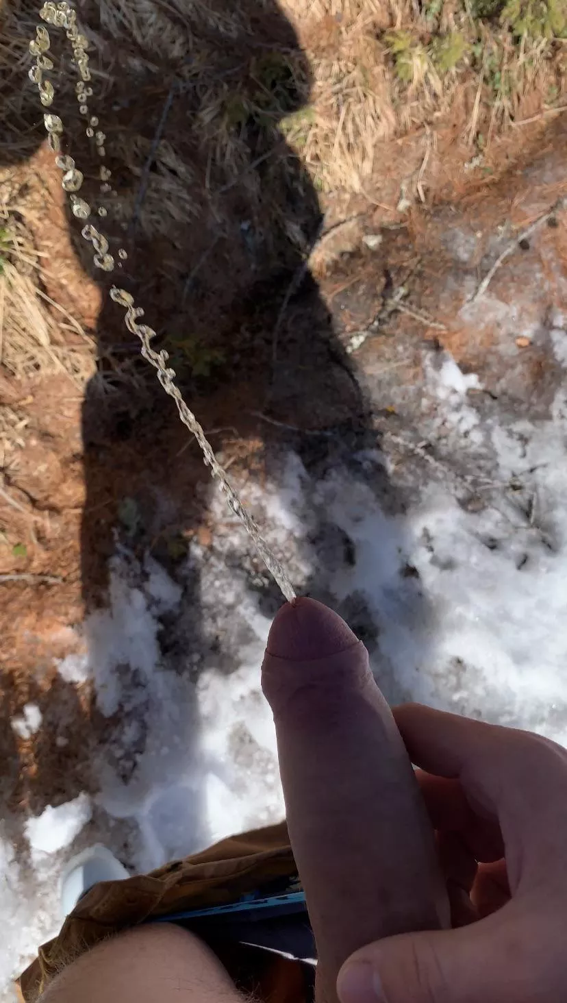 There I pee right next to the downhill course. What will u do if you are see me just like that?