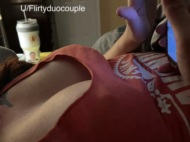 Love laying in bed playing on my phone…unless you can think of something else we can do?!