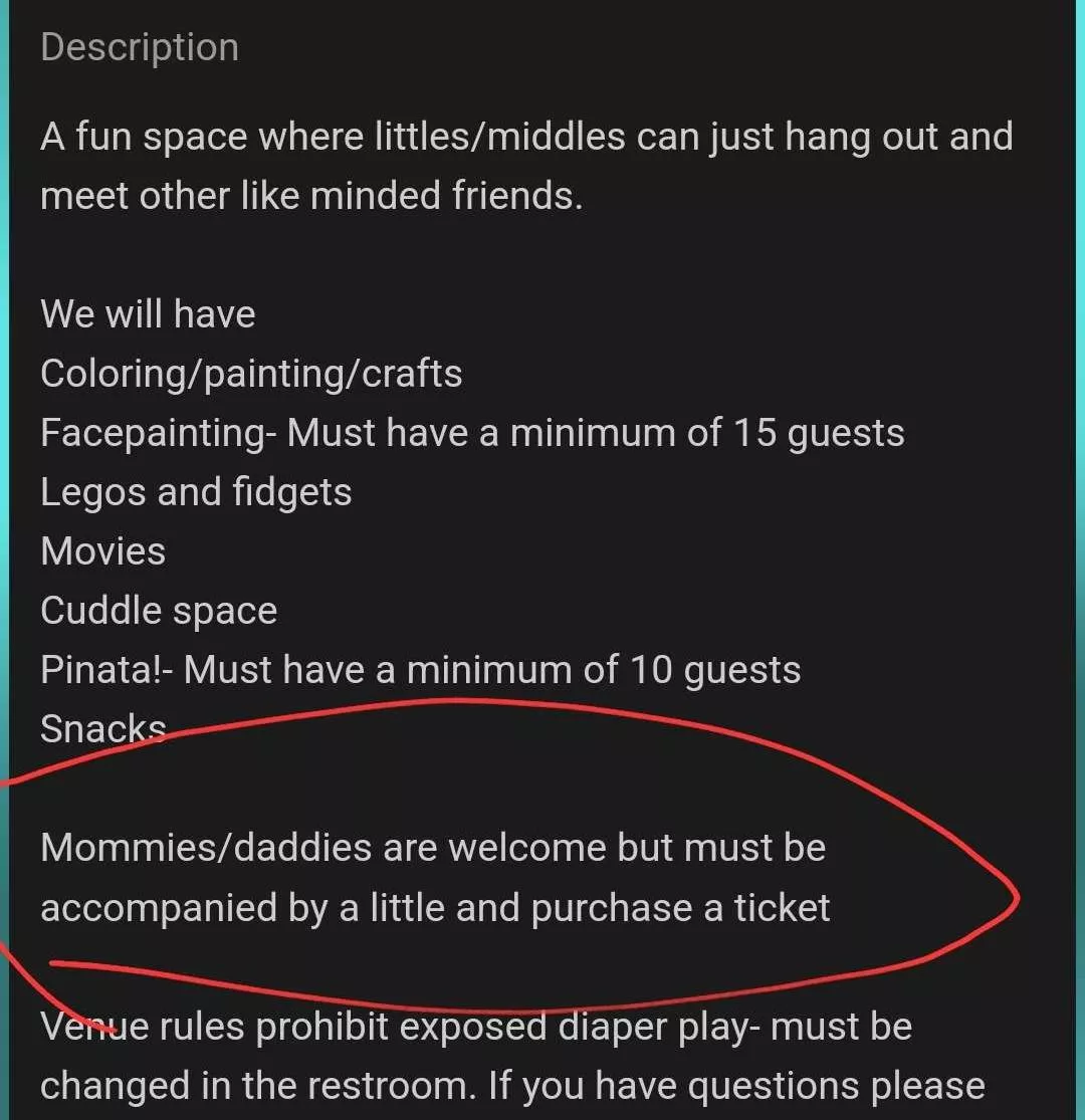 Toxic role exclusionary/chaperone required event rules.
