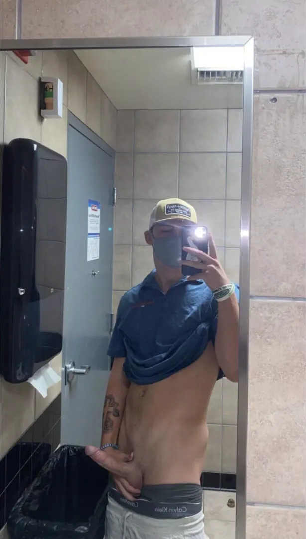 You walk in the bathroom and see this big dick of mine, wyd?