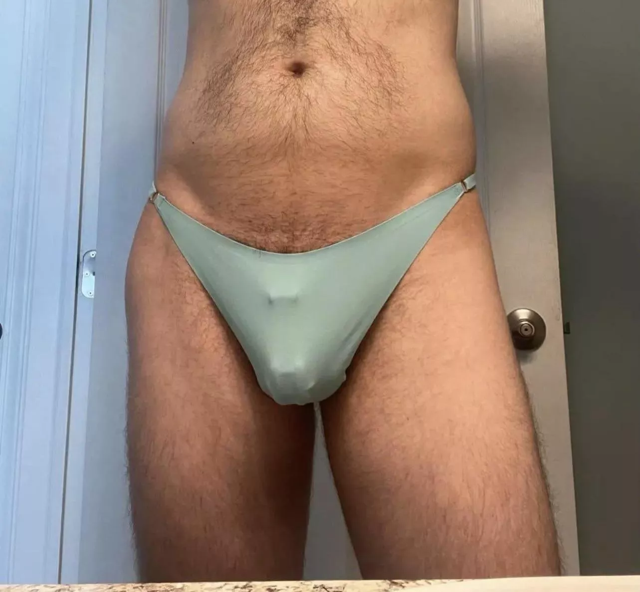 Love seeing the cage through thongs 😏