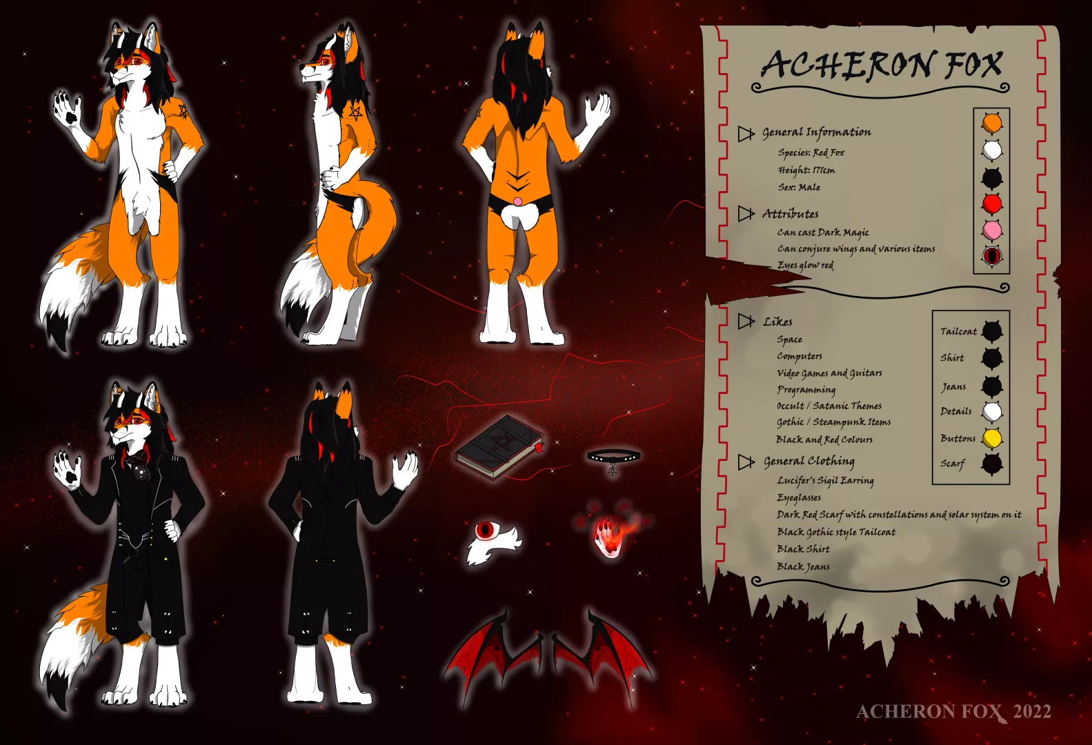 [OC] I tried drawing a ref sheet for the first time. How did I do?