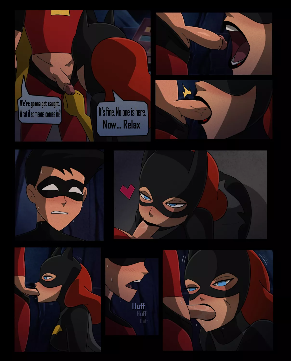 Barbara Gordon sucks off Tim Drake (xeroshadows) [Batman: The Animated Series]