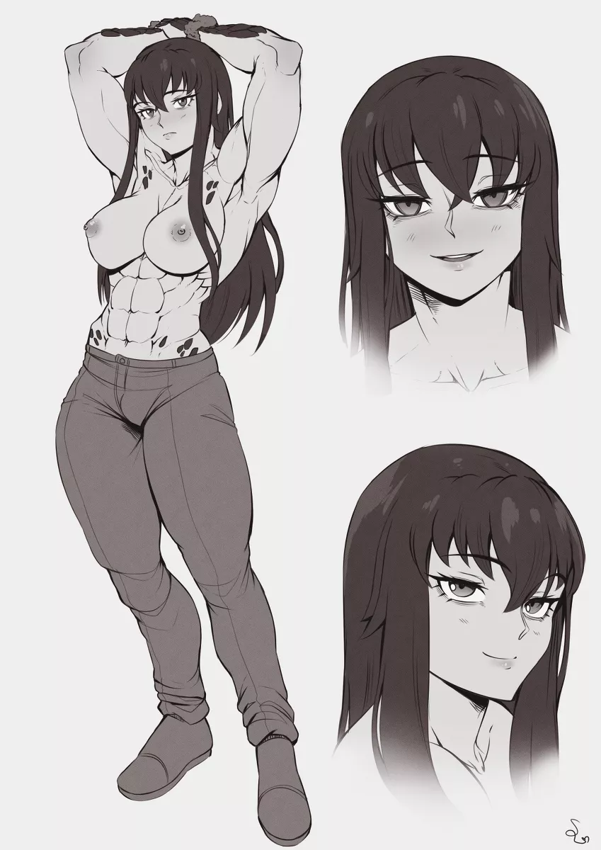 Dragonoid muscular girl [Original] (SpeedL00ver)