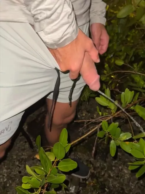 Love peeing outdoors when people are passing by