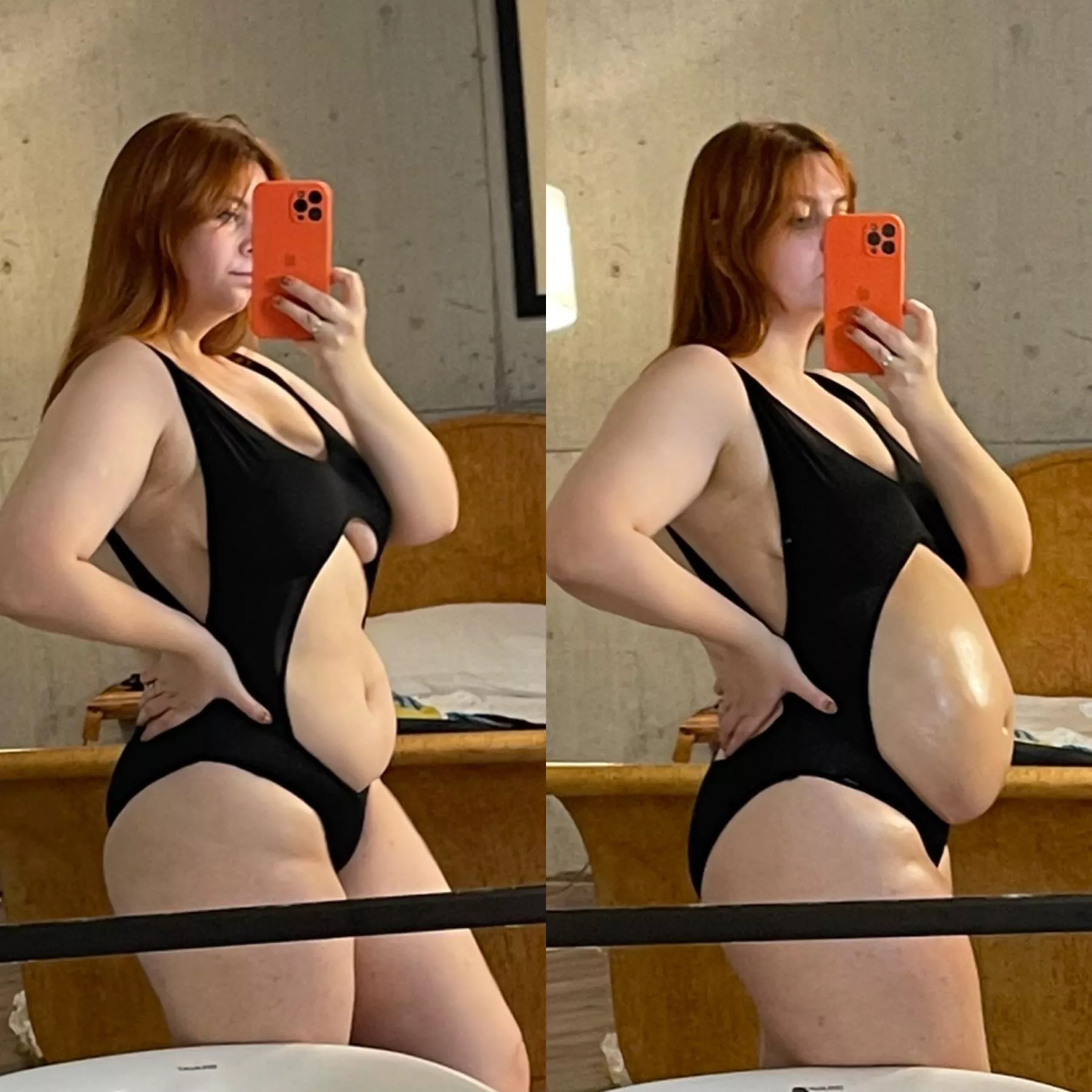 New water enema 🤰💦 I think this swimsuit is perfect for belly inflation 🤭