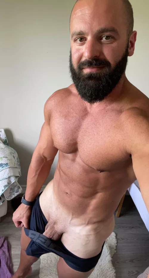 Craving a pair of tits to slide in between. Who’s is it going to be?