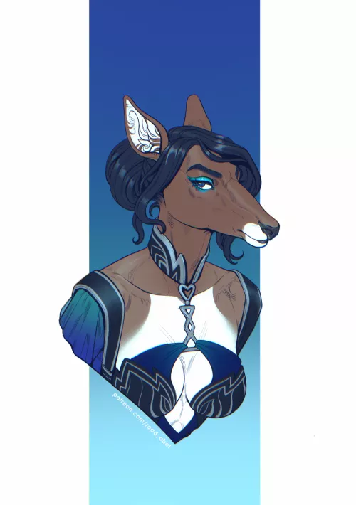 Elegant lady deer 💙 (art ny me)