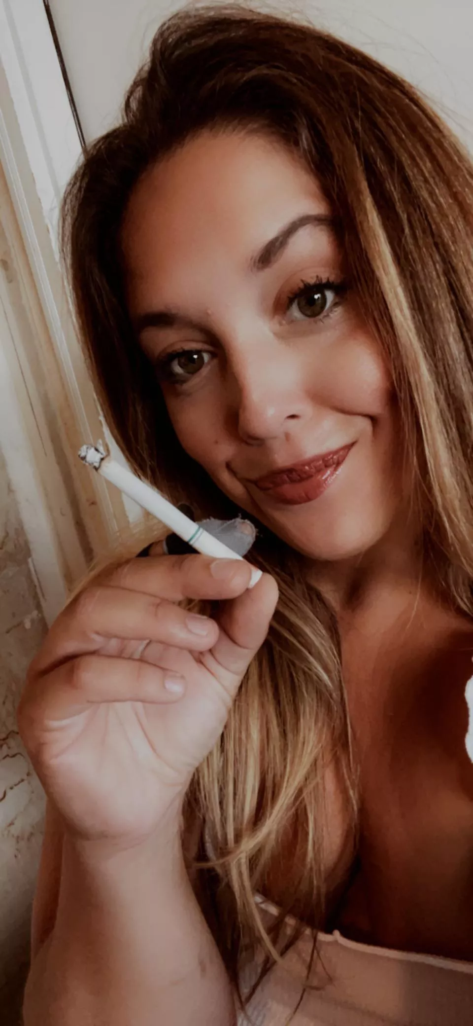 Puff on in the sense of fumes 💨🚬