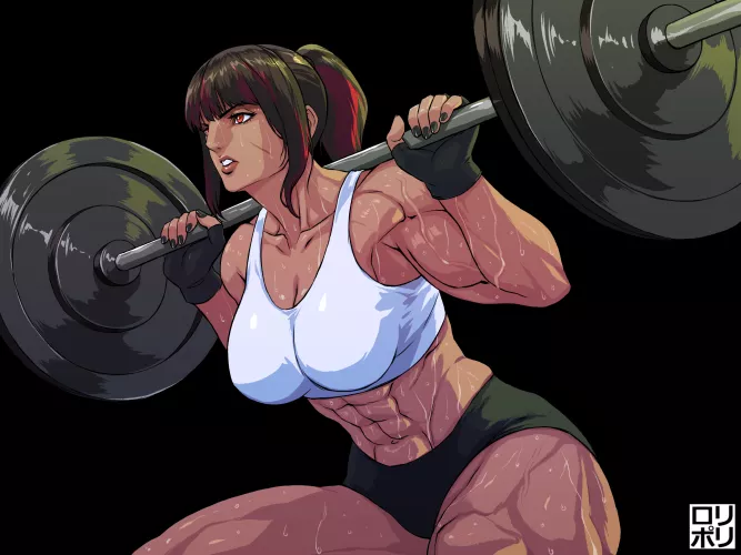Roegadyn Girl Working Out [Artist: Jamrolypoly]