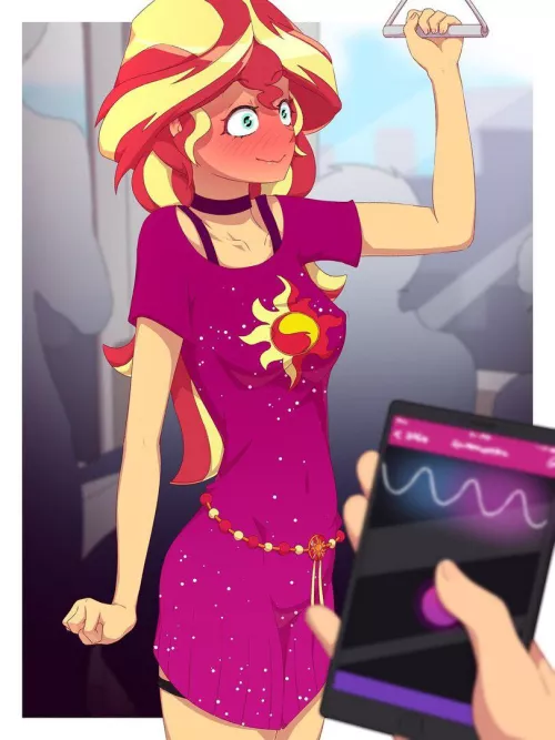 Sunset Shimmer gets teased in public~ (rockset)