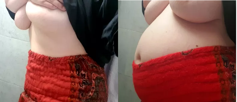 these pants do nothing to disguise my overstuffed belly ♡