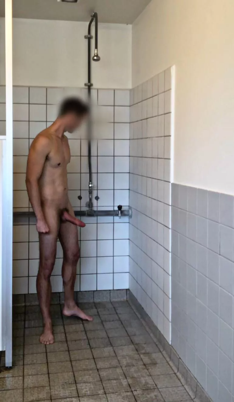 Accidental boner in the locker room