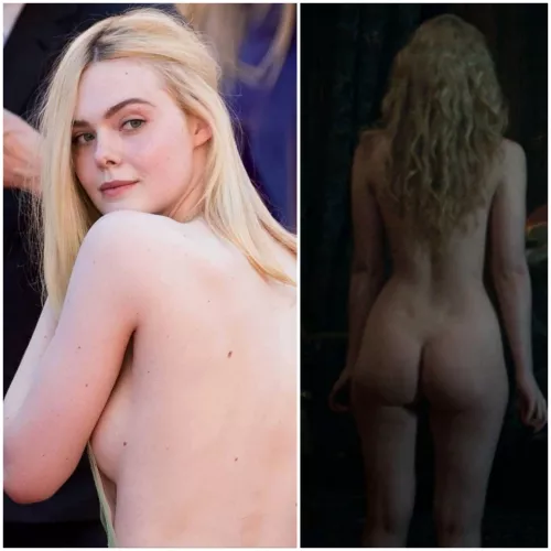 Elle Fanning has my cock swollen with pleasure for her curvy body and pretty face