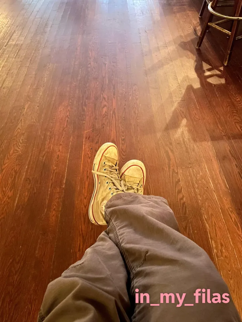 Empty bar, but I’ll still be on my feet most of the night so you know my socks will smell by the time my shifts over