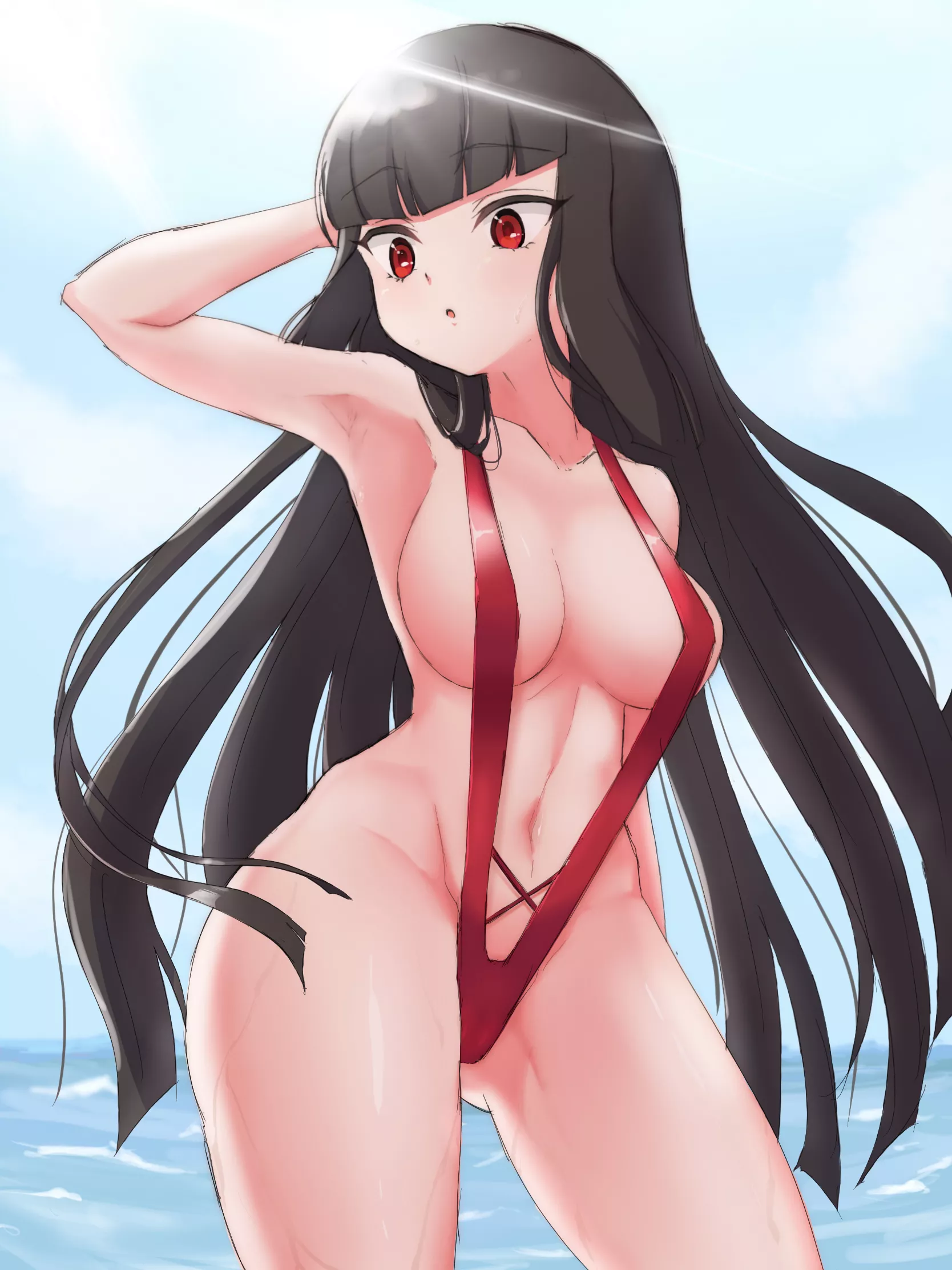 Hanazono Yurine Slingshot Swimsuit ( Shino) [Dropkick on My Devil! ]
