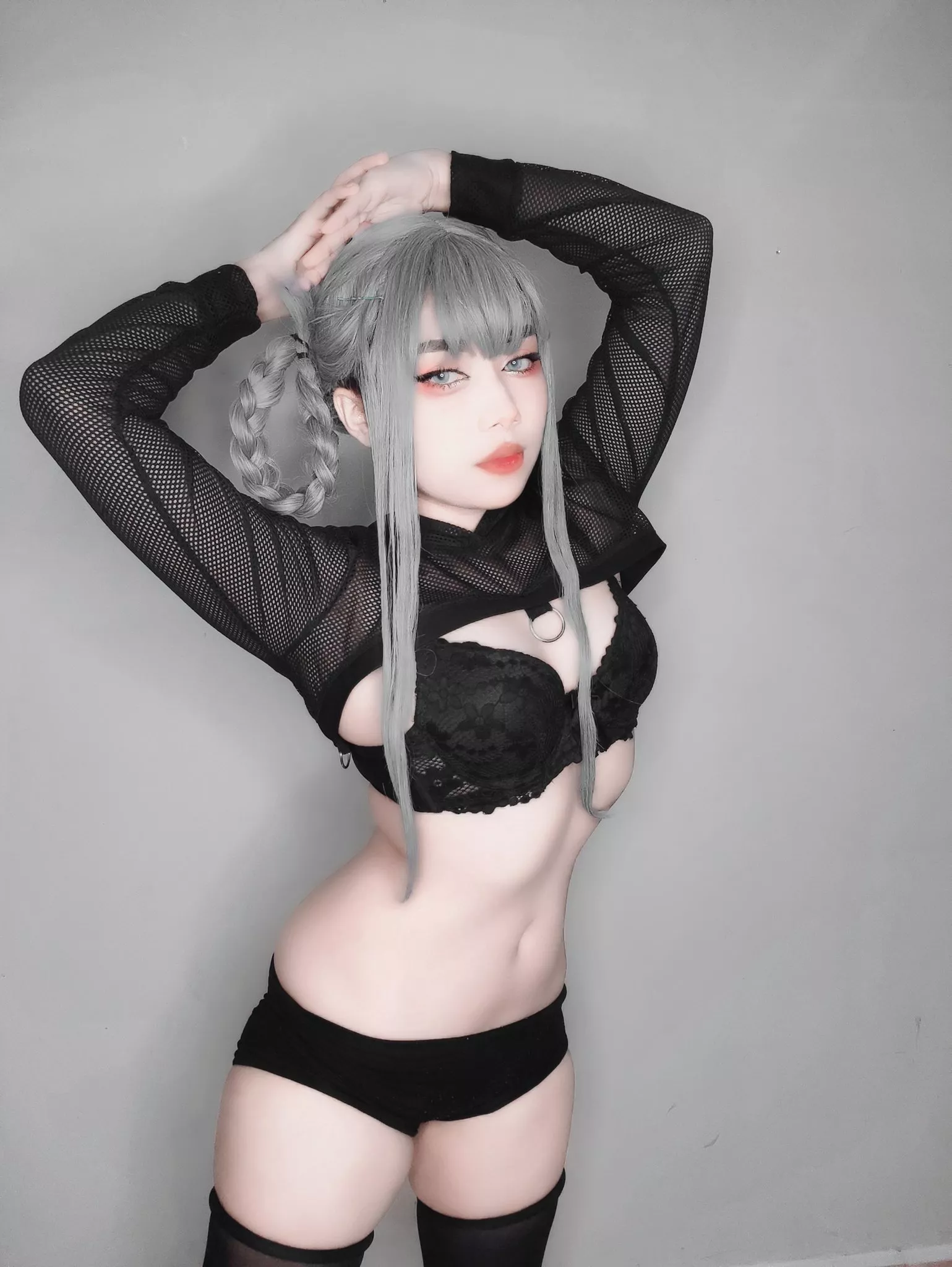 intento de cosplay de el anime yofukashi no uta