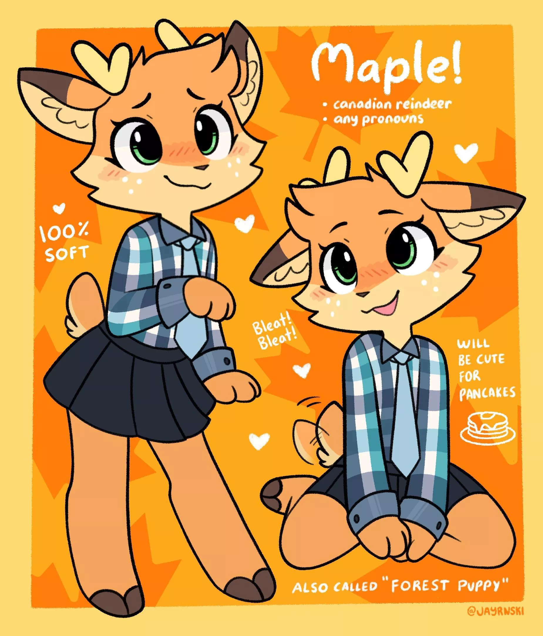 Maple! A Canadian reindeer who just might cuddle you to death <3 (@jayrnski)