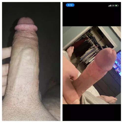 Me (left) & bf (right) who’s bigger? Dms open