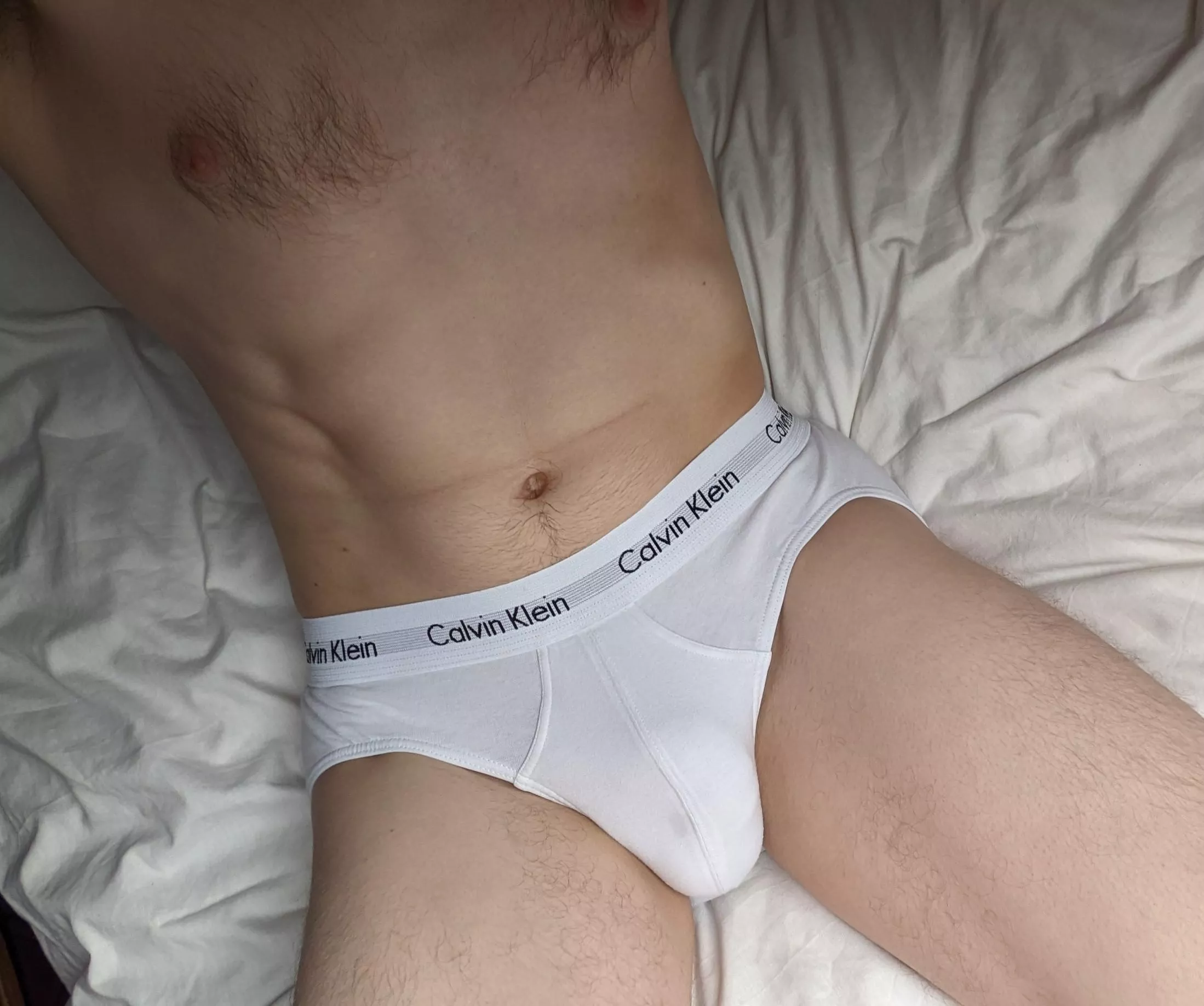 Something about slipping on a fresh pair of CK briefs 🥵 But who's slipping them off? 😅