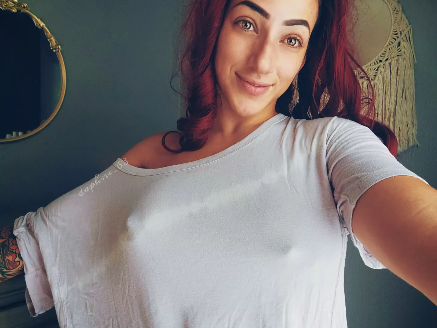 just a mom in an oversized shirt getting ready for bed, so a bra is definitely not required. wish you could join me!