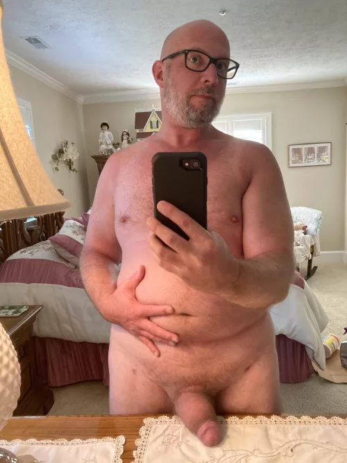 I feel naughty posing in my Grandma’s bedroom. But it’s my house sooooo