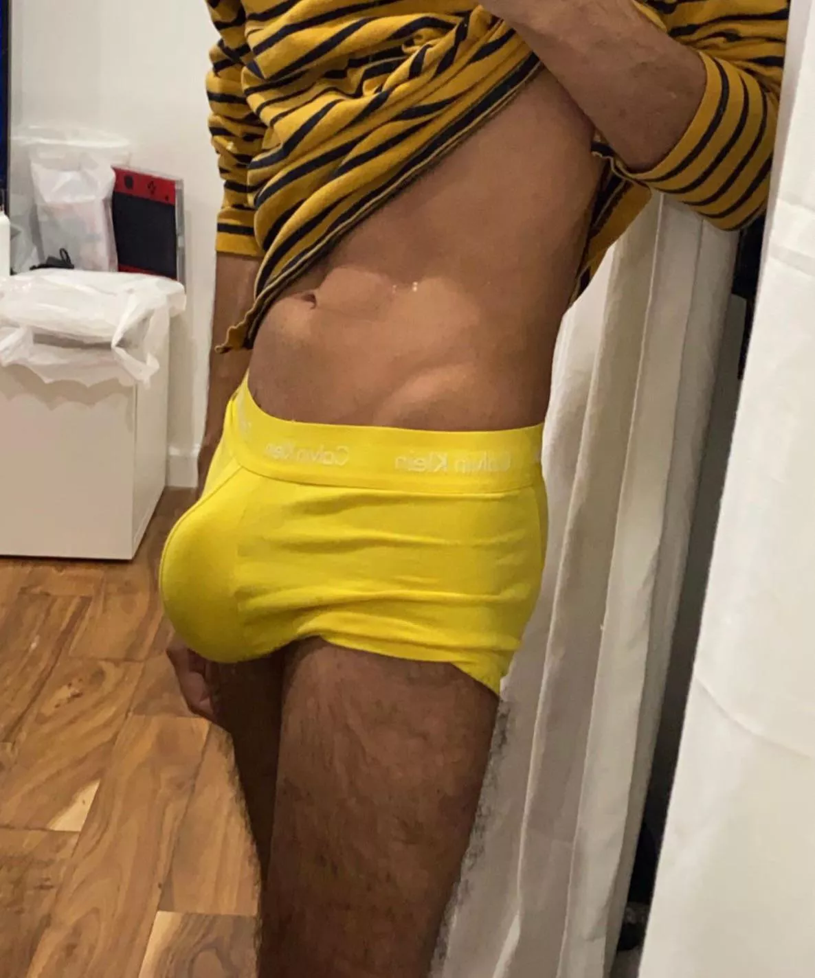 I get embarrassed walking around in underwear cause of my bulge 😅