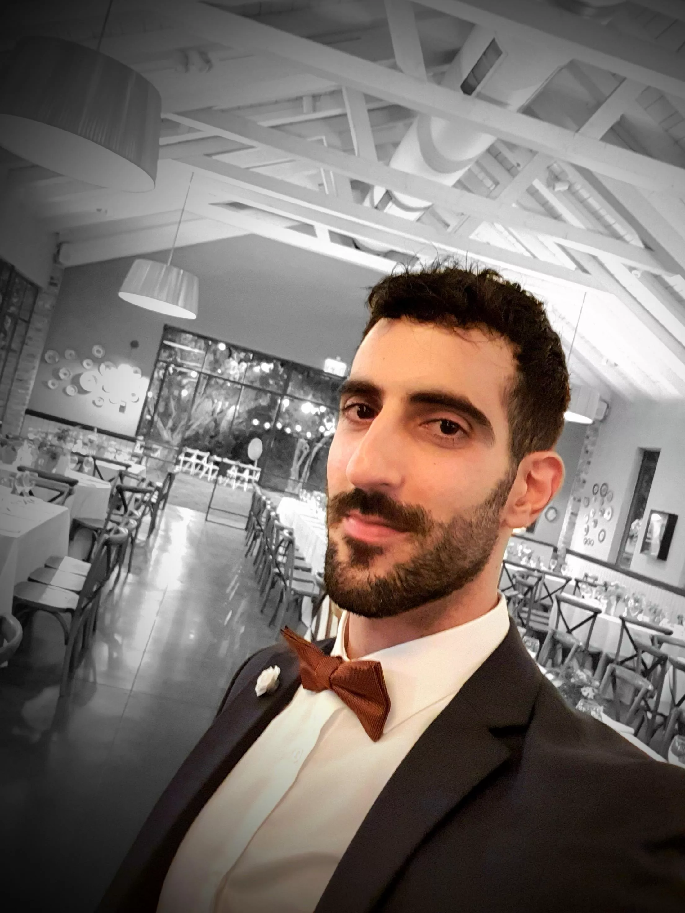 In my twin brother's wedding! wonder when my turn's going to be 🤭