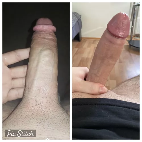 @Mysterious-Yam-2216 beat me by an inch with a great dick (me left him right) I keep losing by an inch lol. Dm me to compare and bet and we’ll see what that means lol