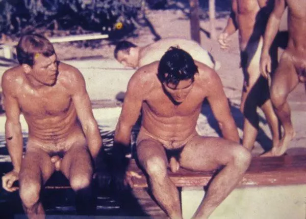 “Naked around the pool” …