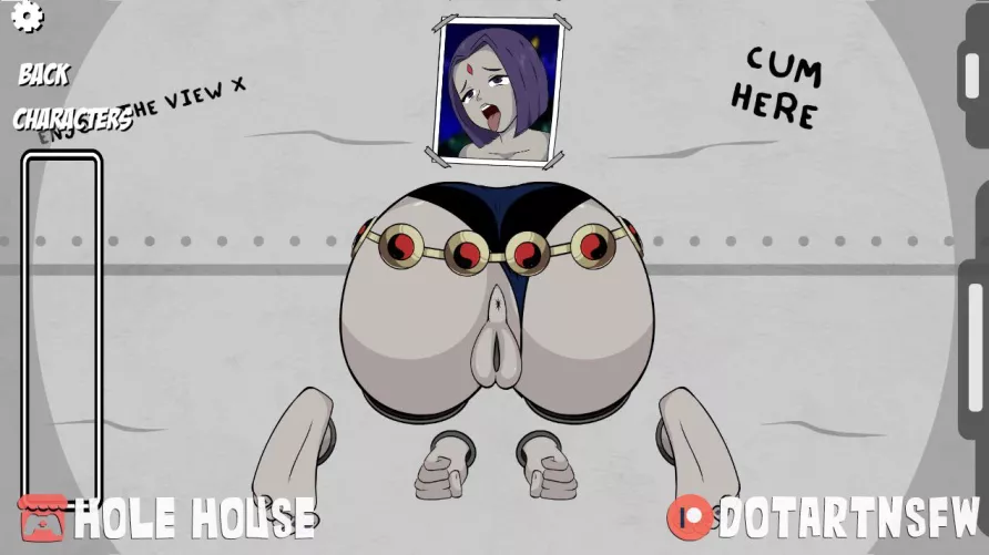 Raven Ass Stuck In Wall (DotArtNSFW) [Teen Titans]