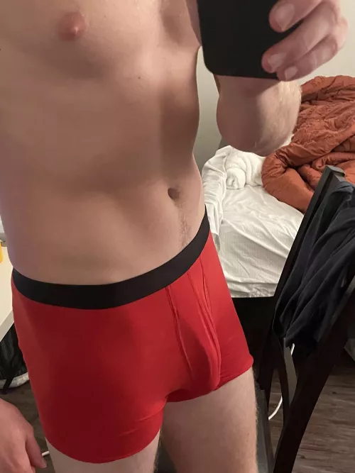 Red boxers…
