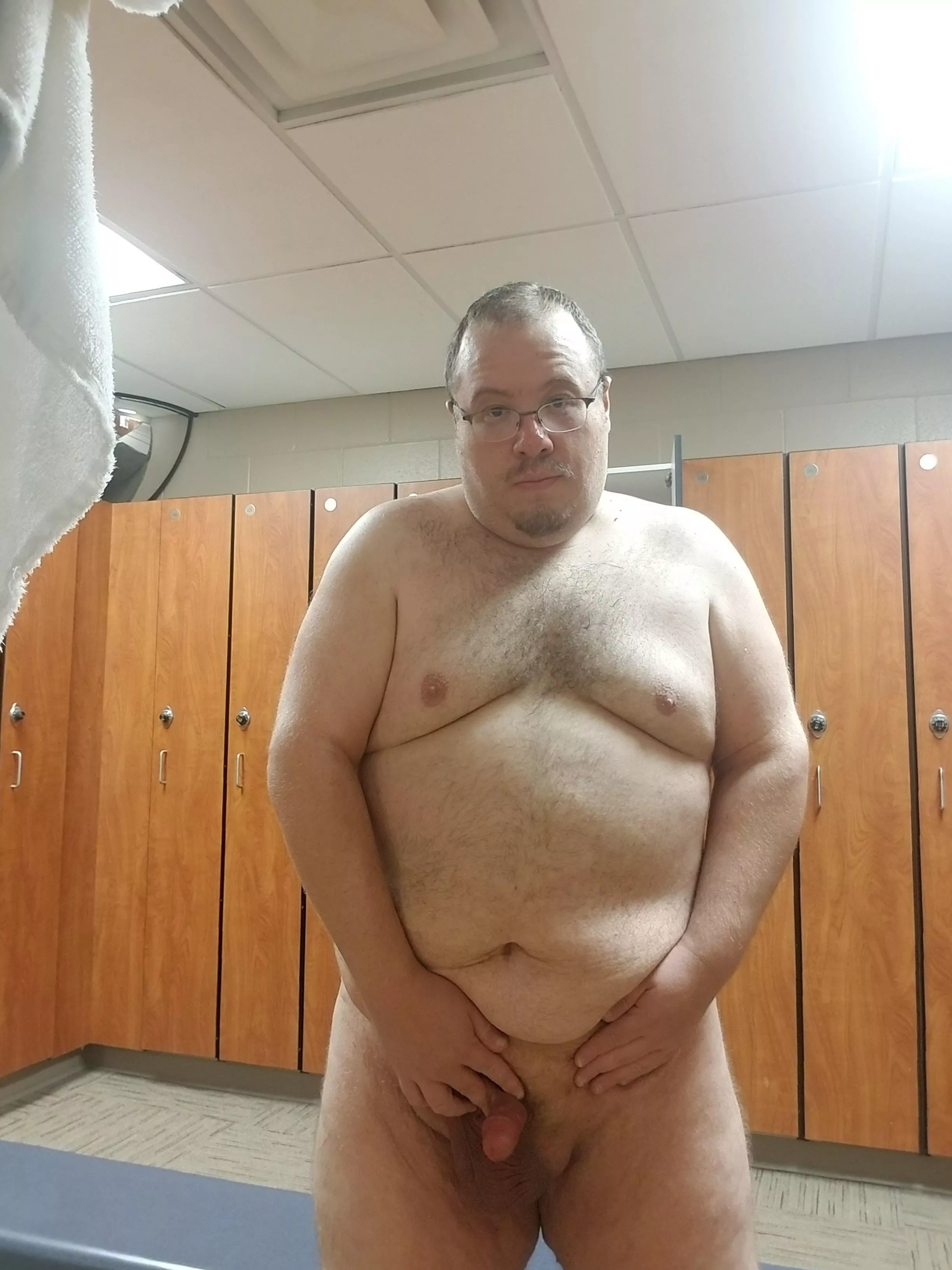sometimes i take a bit longer getting dressed in the locker room