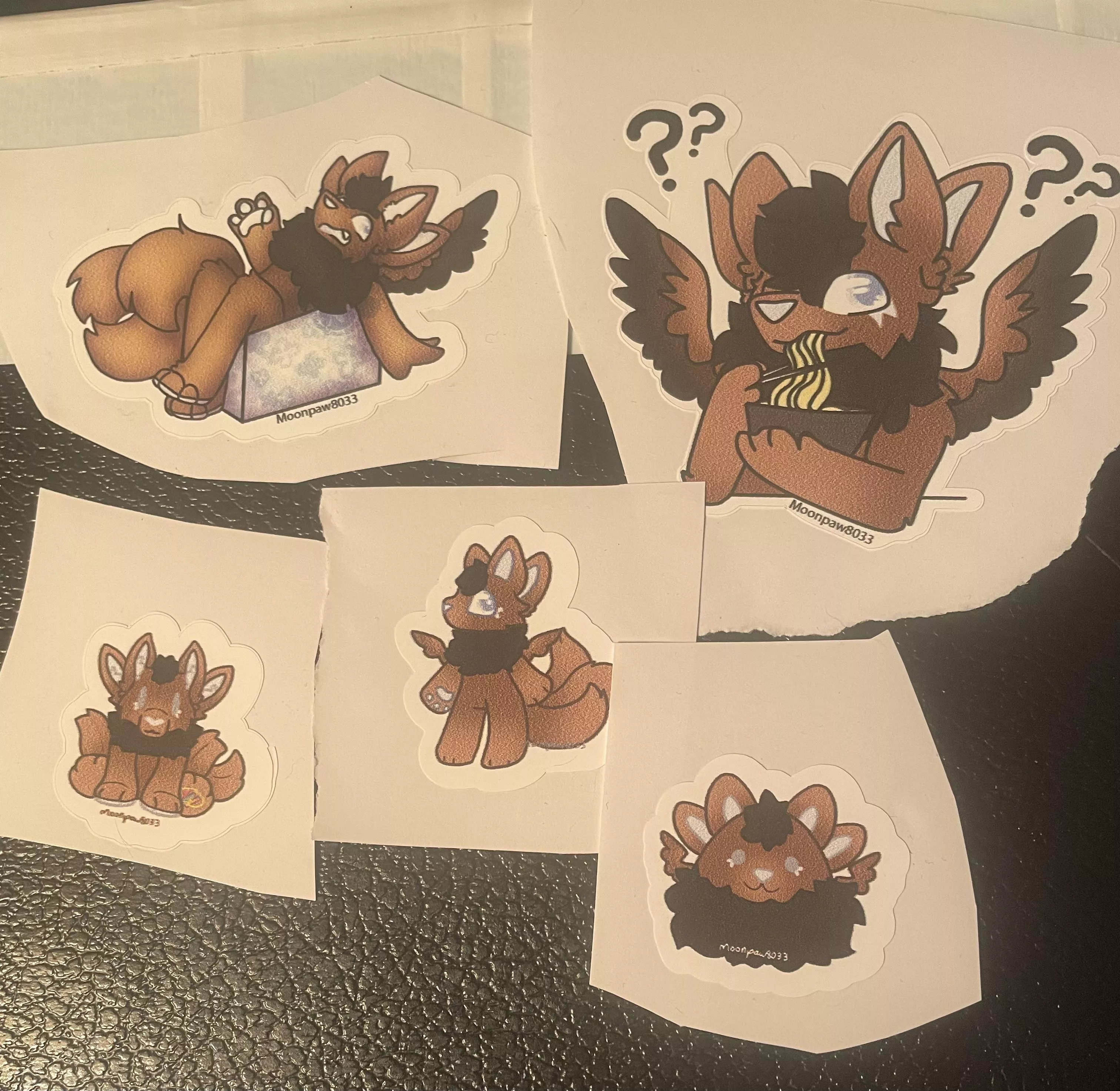 Stickers I’ve made recently (featuring my sona) < 3