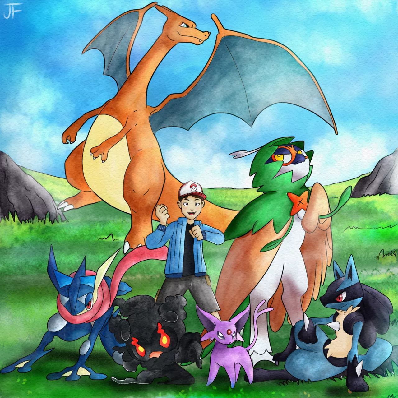 Finished drawing. 🤩 Which pokemons would you choose to form your pokemon team.