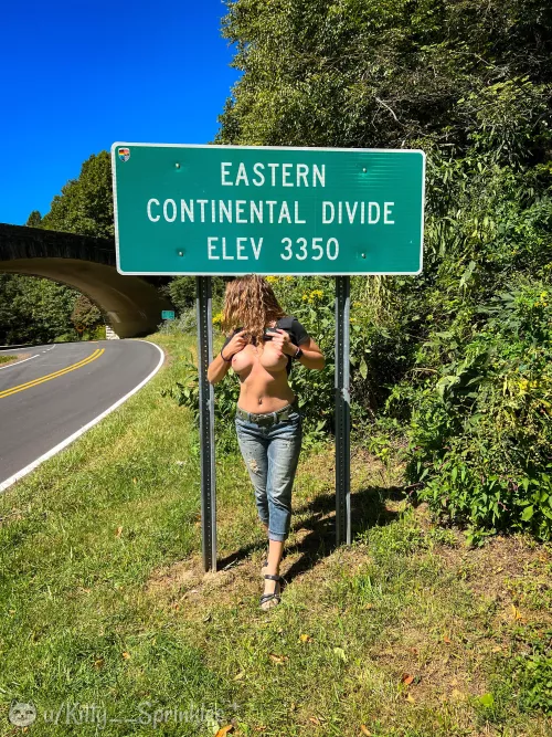 Gotta give the guys a nice view as they’re zooming by. But… I think I caused a few accidents… oops! (=^•^=) [f]