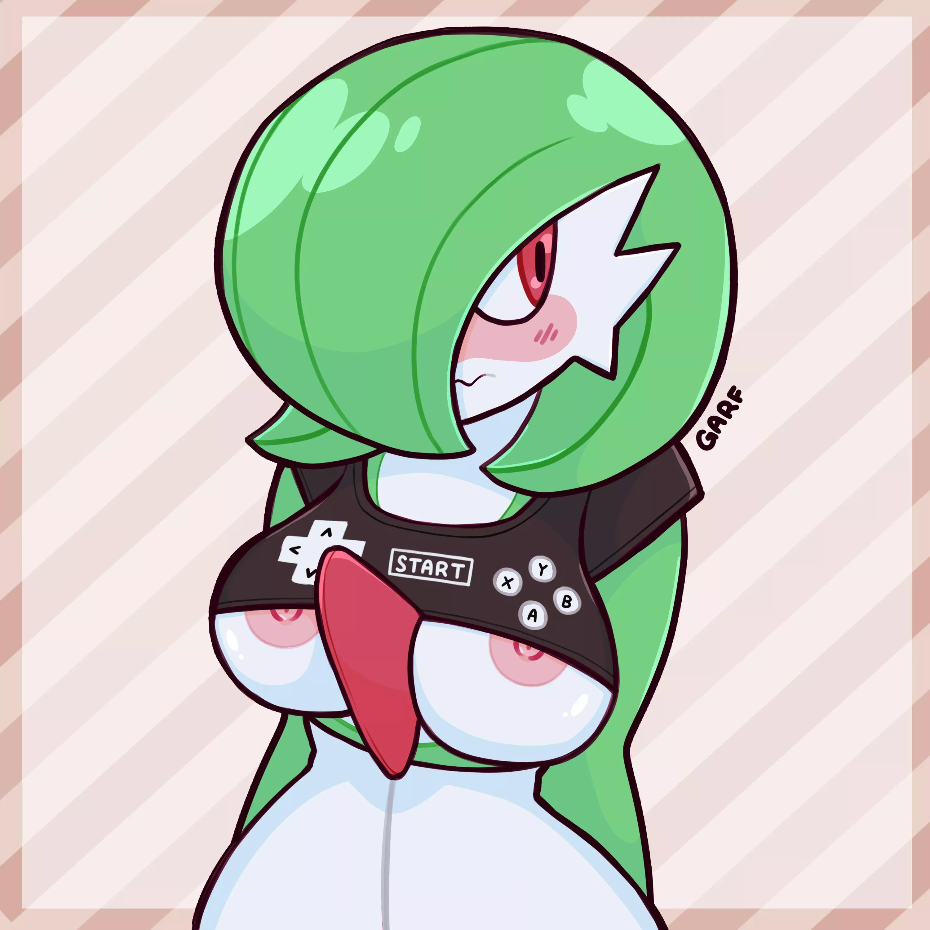 The only shirt she can realistically wear (Garf_NSFW)