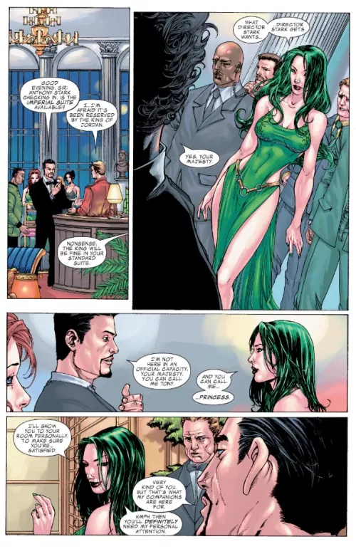 Tony Meeting Madame Hydra [Iron Man: Director of S.H.I.E.L.D. Annual]