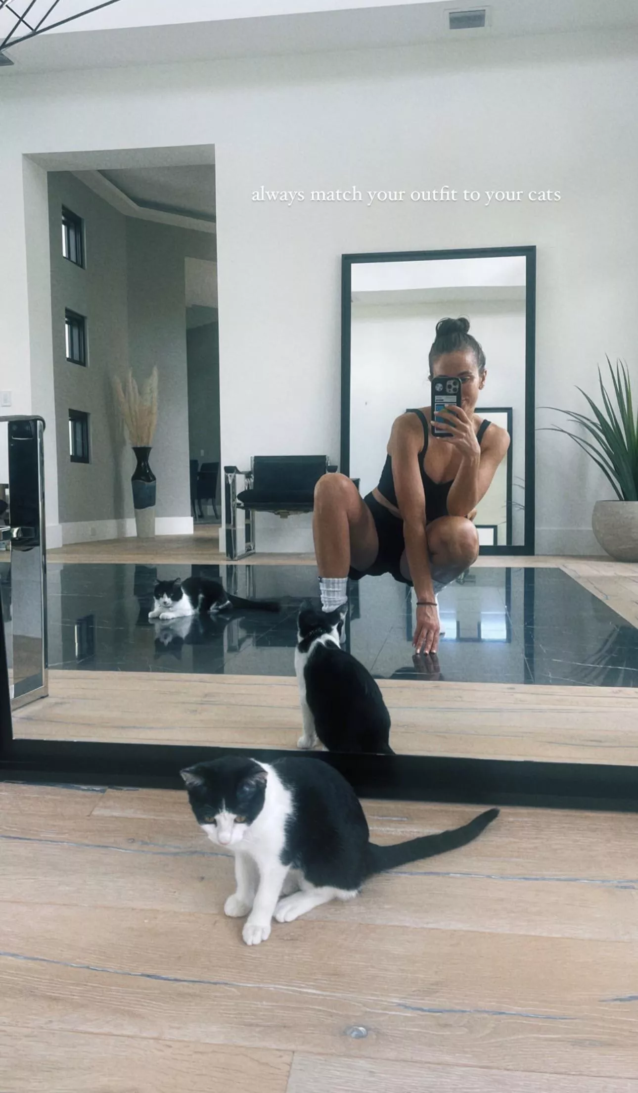With her cat 🐈
