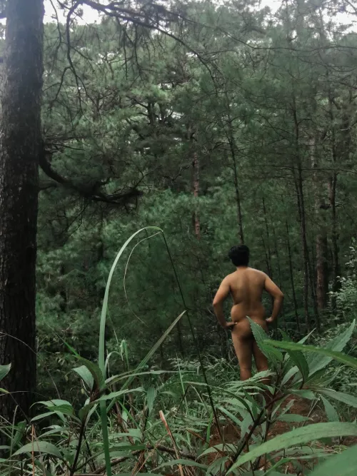 Enjoying the view after a long hike