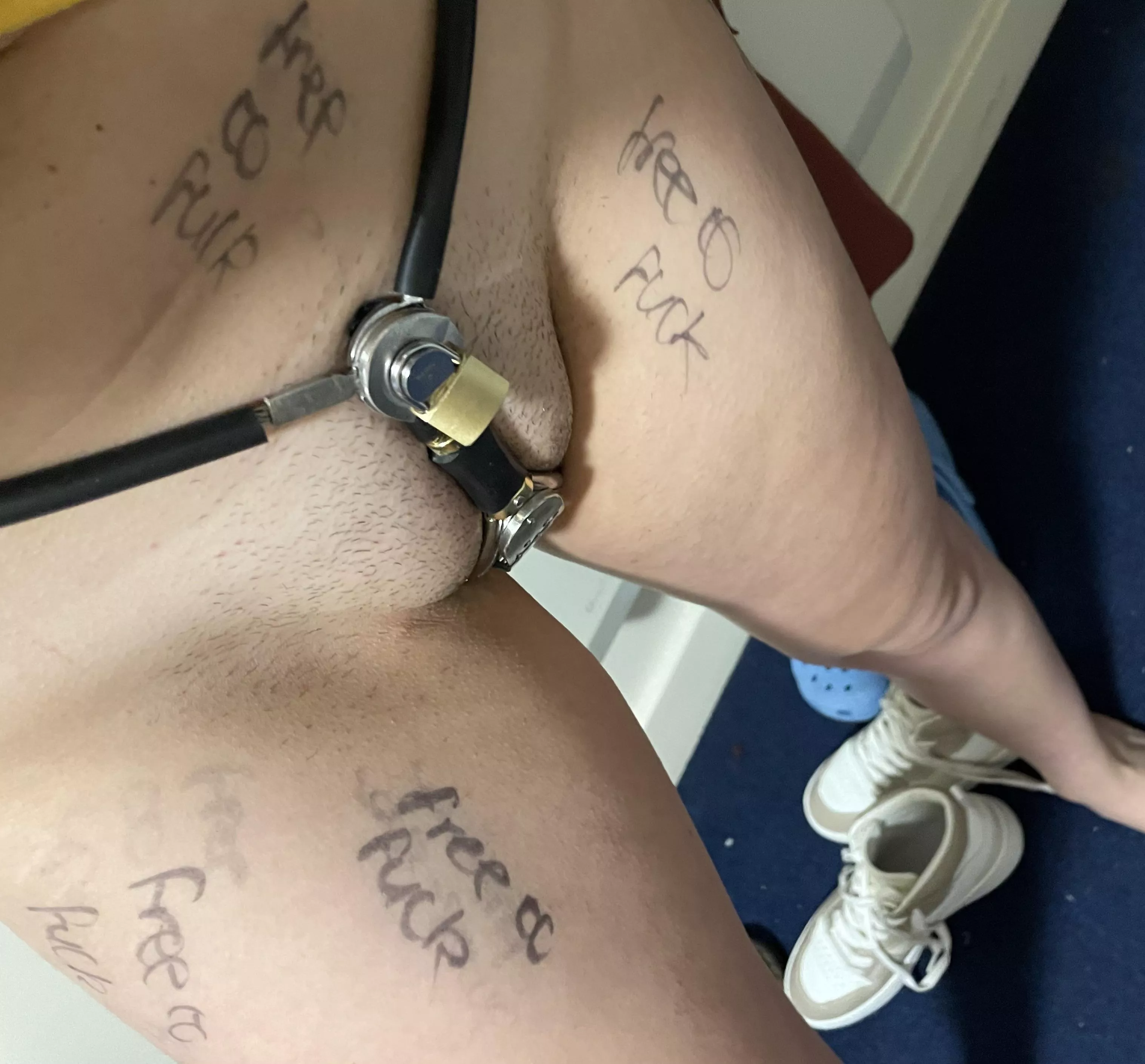 first night out in chastity 😩