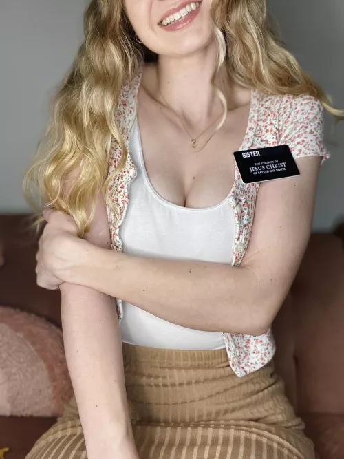 i wish it wasn’t against the rules to show cleavage, but at least i can get away with it in private…