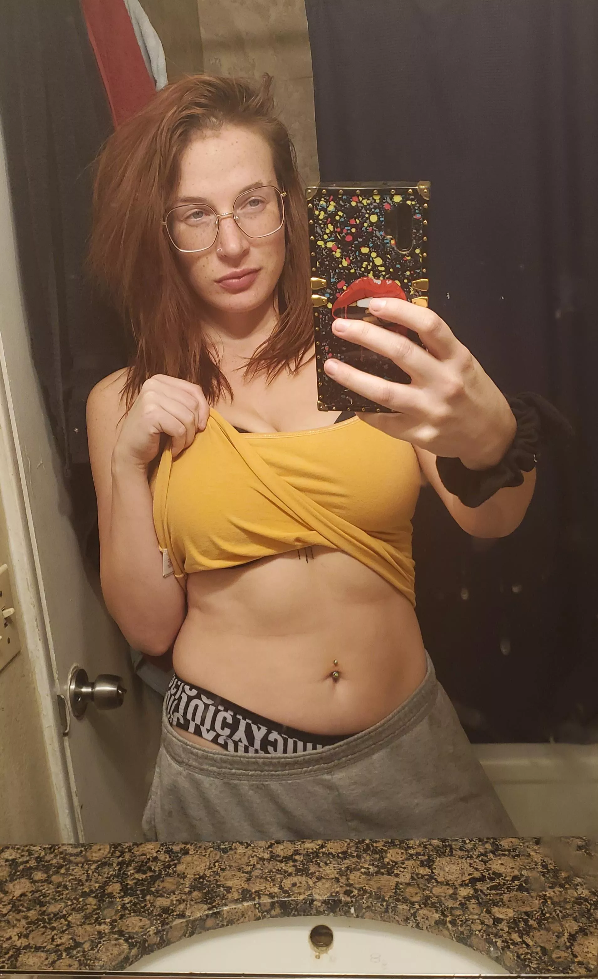 this belly piercing upgraded me 😈 going to post content showing it off, if you're interested check the link 💯