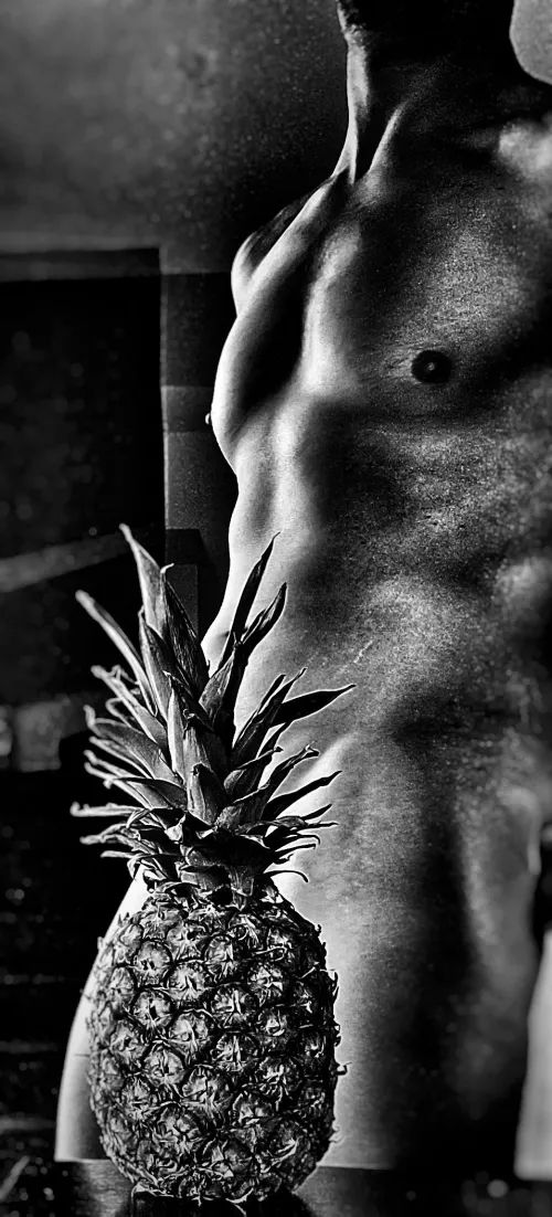 Hmm? What? No, it's not a symbol of anything. We just eat a lot. Of pineapple.